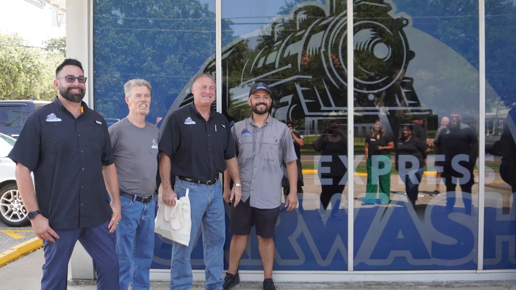 Community members at the Alvin Express grand opening